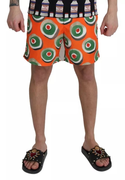 Dolce & Gabbana Orange Cupcake Badshorts Badekläder - Image 2