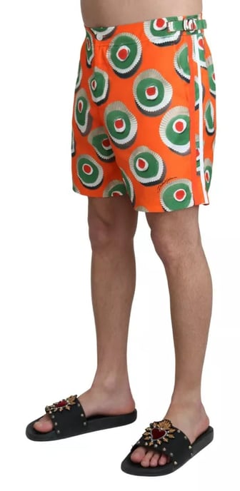 Dolce & Gabbana Orange Cupcake Badshorts Badekläder - Image 3