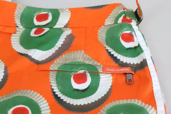 Dolce & Gabbana Orange Cupcake Badshorts Badekläder - Image 4