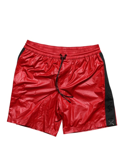 Dolce & Gabbana Rode Polyester Strandshorts 2-delige Badmode - Image 2