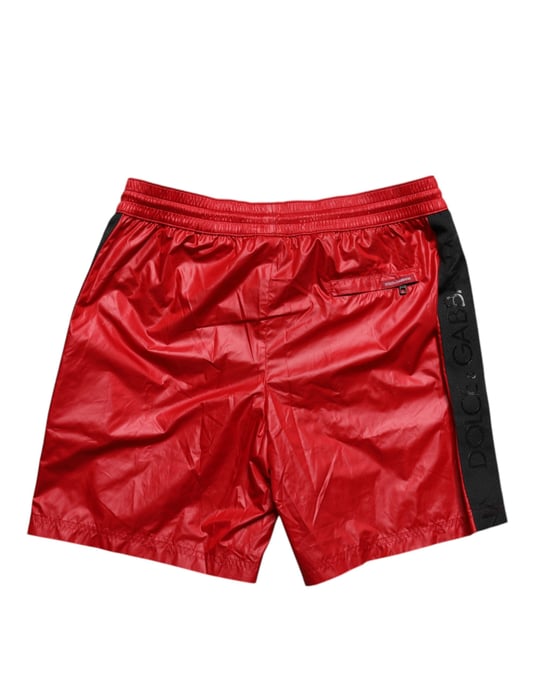 Dolce & Gabbana Rode Polyester Strandshorts 2-delige Badmode - Image 3
