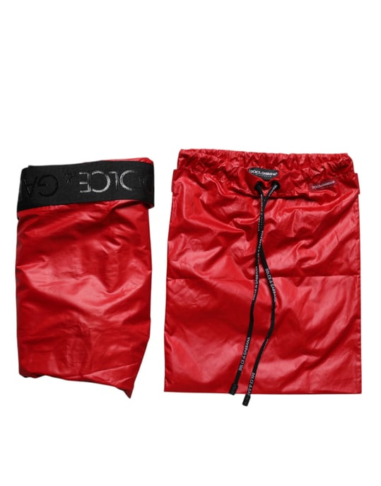 Dolce & Gabbana Rode Polyester Strandshorts 2-delige Badmode - Image 6