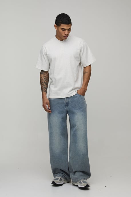 Relaxed Heavyweight Henley T-shirt - Image 4