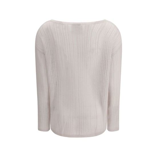 Allude White Cashmere Sweater - Image 2