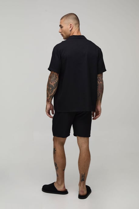 Regular Fit Short Sleeve Shirt and Short Set - Image 2