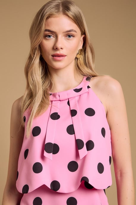 Scallop Tier Mini Halterneck Dress - Image 4