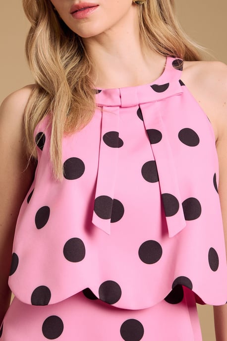 Scallop Tier Mini Halterneck Dress - Image 5