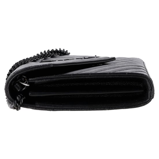 Saint Laurent Classic Cassandre Wallet on Chain in Black Calf Leather - Image 3