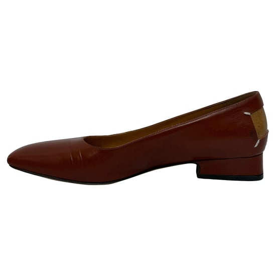 Maison Margiela Décortiqué Four Stitches Ballet Flats in Brown Leather - Image 4