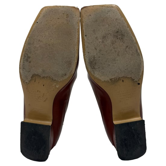 Maison Margiela Décortiqué Four Stitches Ballet Flats in Brown Leather - Image 6
