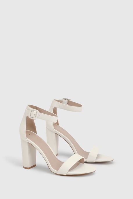 Milla Covered Buckle High Block Heel Sandals - Image 3