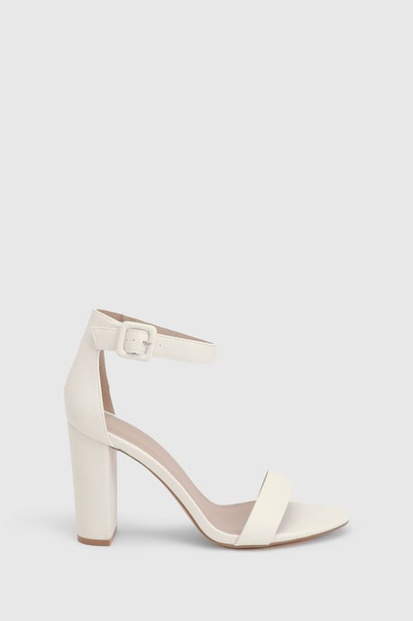 Milla Covered Buckle High Block Heel Sandals - Image 4