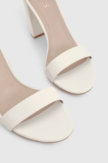 Milla Covered Buckle High Block Heel Sandals - Image 5