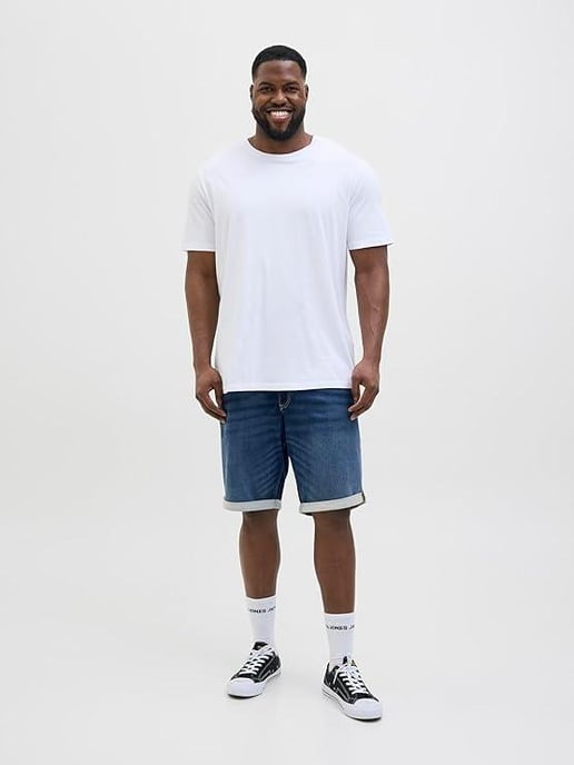 Jack & Jones Mens Denim Shorts Rolled Hem Regular Fit - Image 2