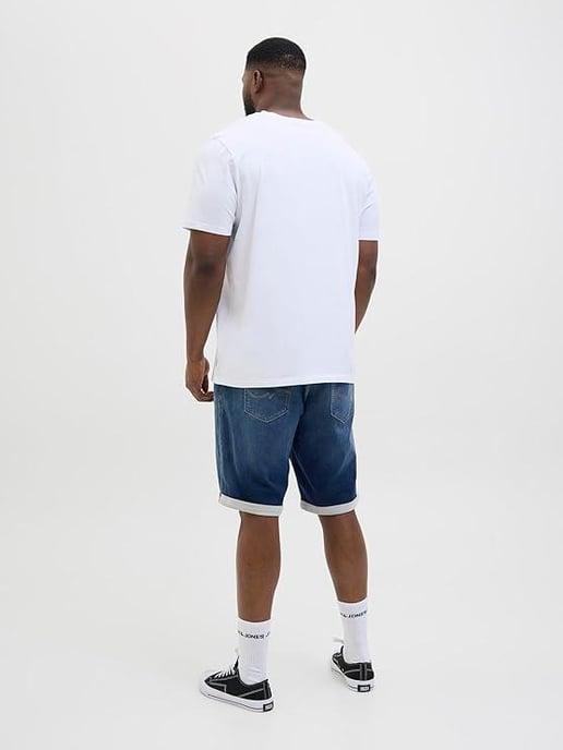 Jack & Jones Mens Denim Shorts Rolled Hem Regular Fit - Image 3