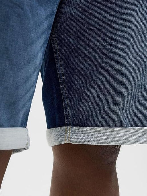 Jack & Jones Mens Denim Shorts Rolled Hem Regular Fit - Image 5