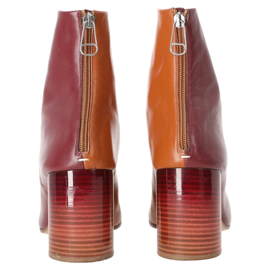 Maison Margiela Two Toned Ankle Boots in Red Leather - Image 3