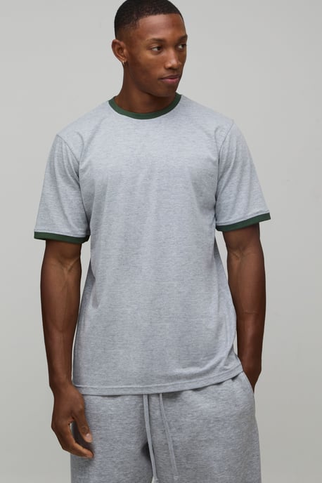 Regular Fit Ringer Crew Neck T-Shirt - Image 1