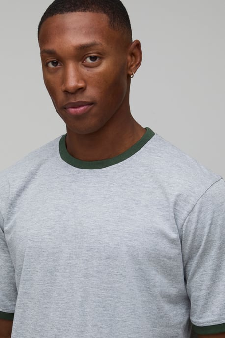 Regular Fit Ringer Crew Neck T-Shirt - Image 3