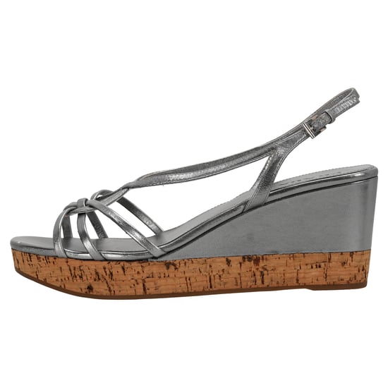 Prada Platform Wedge Sandals in Silver Leather - Image 2