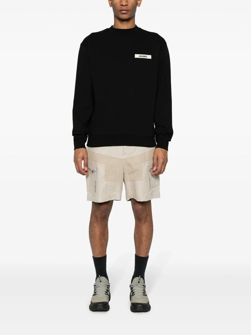The Gros Grain Sweatshirt in Black - Image 1