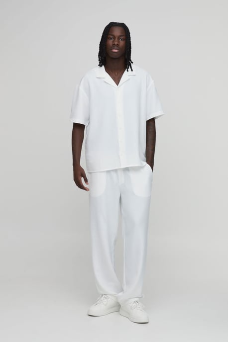 Oversized Short Sleeve Shirt and Trouser Set - Image 1