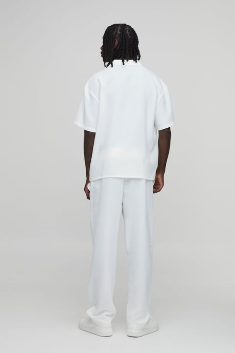 Oversized Short Sleeve Shirt and Trouser Set - Image 2