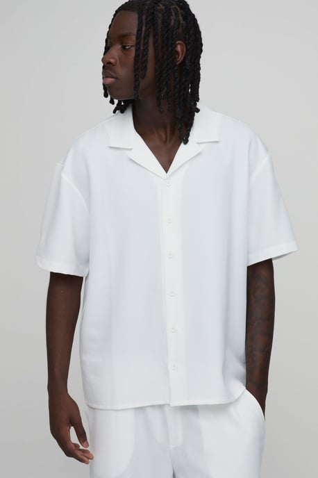 Oversized Short Sleeve Shirt and Trouser Set - Image 3