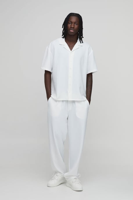 Oversized Short Sleeve Shirt and Trouser Set - Image 4