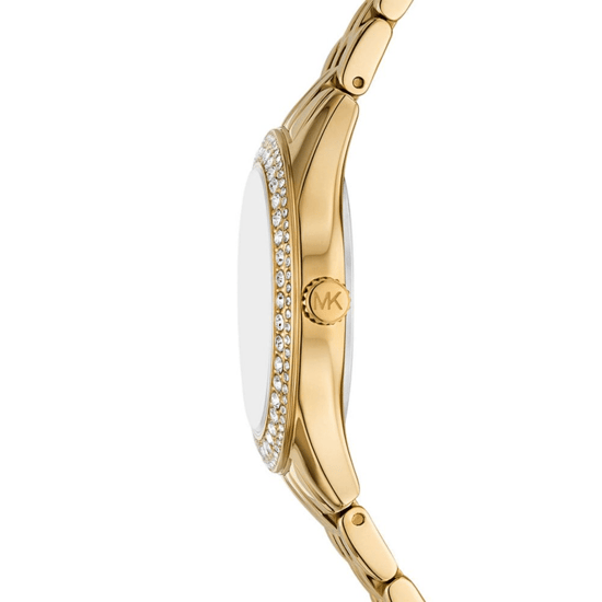 Michael Kors MK4870 Harlowe 33mm Groene Wijzerplaat Dameshorloge - Gouden Roestvrij Staal - Image 3