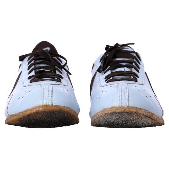 Nike Cortez Sneakers i vitt läder och mocka - Image 3