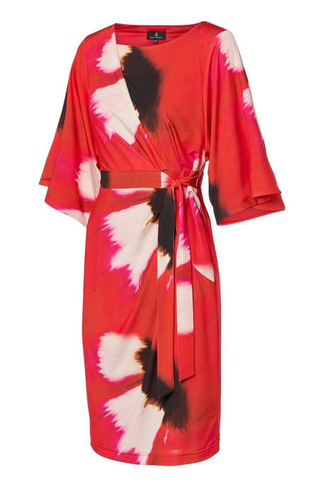 Milan Print Jurk Rood / Multi - Image 3