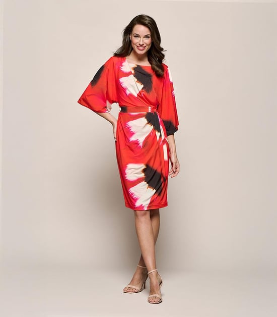 Milan Print Jurk Rood / Multi - Image 6