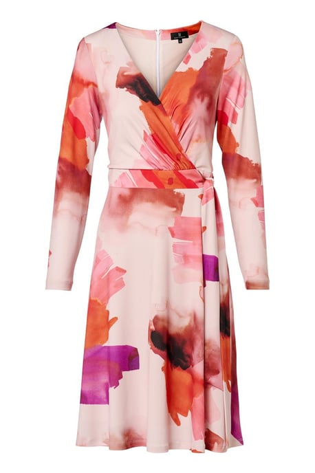 July Print Jurk Zand / Roze - Image 2