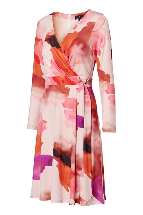 July Print Jurk Zand / Roze - Image 3