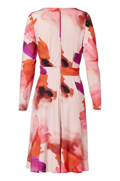 July Print Jurk Zand / Roze - Image 4