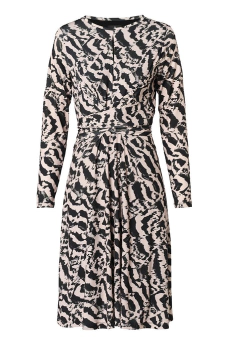 Maddie Print Jurk Creme / Zwart - Image 2