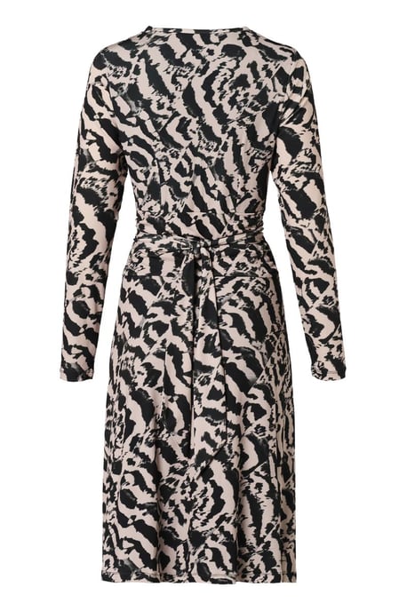 Maddie Print Jurk Creme / Zwart - Image 4