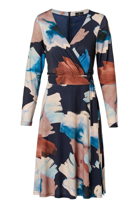 July Print Jurk Navy / Multi - Image 2