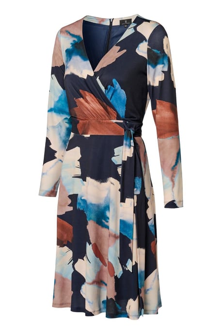 July Print Jurk Navy / Multi - Image 3