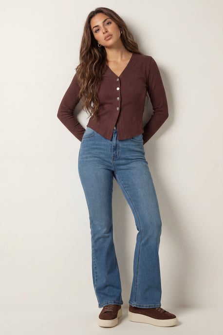 Boot Cut Jean Mid Blue - Image 1