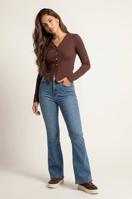 Boot Cut Jean Mid Blue - Image 2