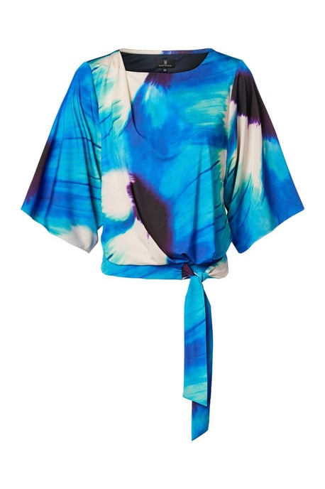 Miley Print Top Blauw / Multi - Image 2