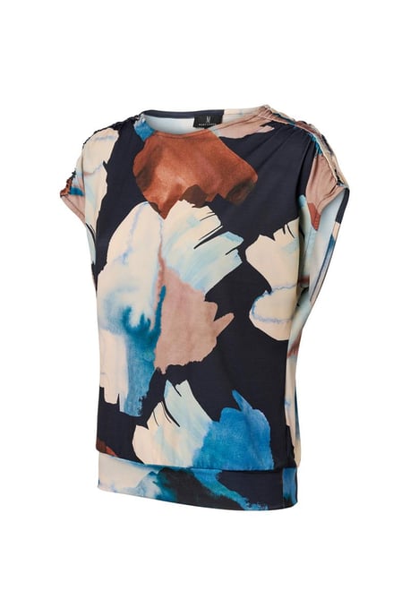Blandy Print Top Navy / Multi - Image 3