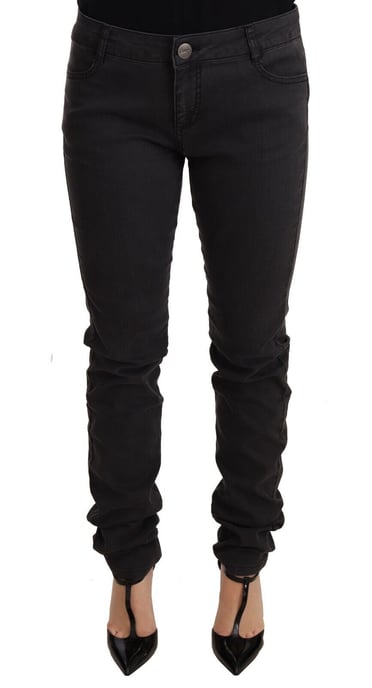 PINKO Zwarte Katoen Stretch Skinny Midden Taille Dames Denim Jeans - Image 1