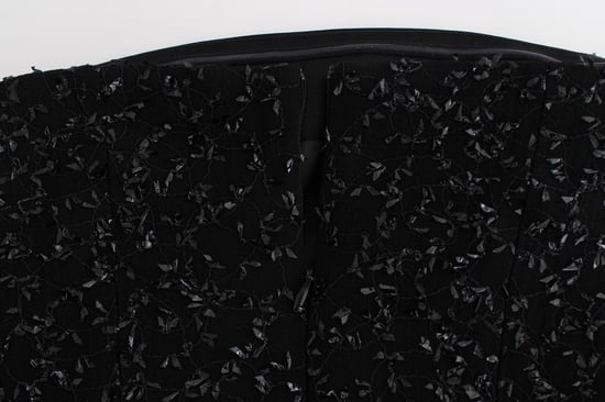 Masha Ma Zwarte Strapless Versierde Pennenjurk - Image 6