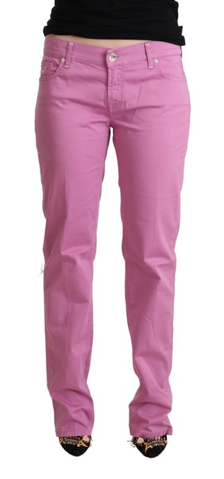 Jacob Cohen Roze Katoenen Lage Taille Slim Fit Jeans - Image 1