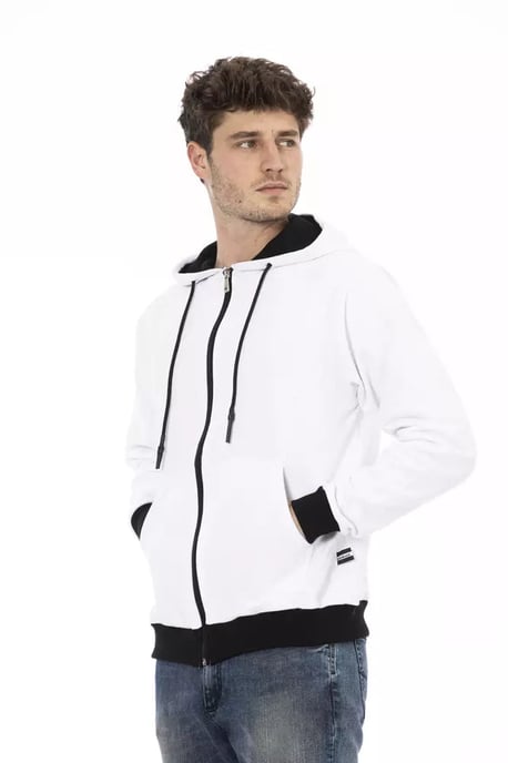 Baldinini Trend White Cotton Men Sweater - Image 2