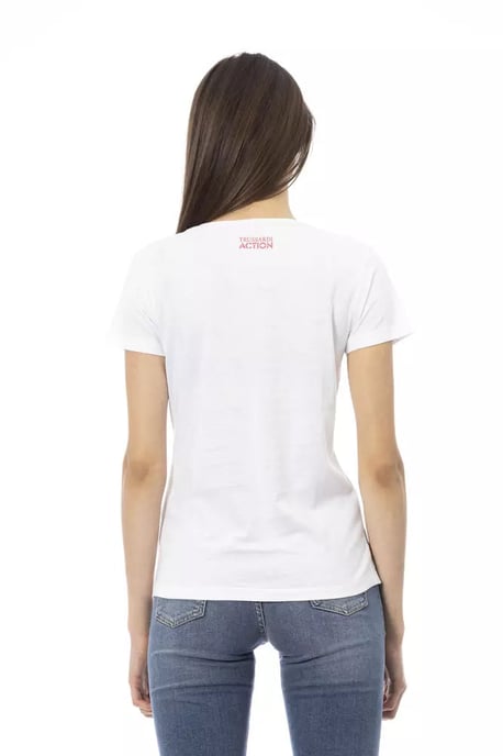 Trussardi Action Witte Katoenen T-Shirt voor Dames - Image 3