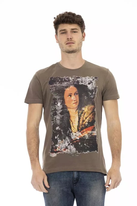 Trussardi Action Brown Cotton Men T-Shirt - Image 1